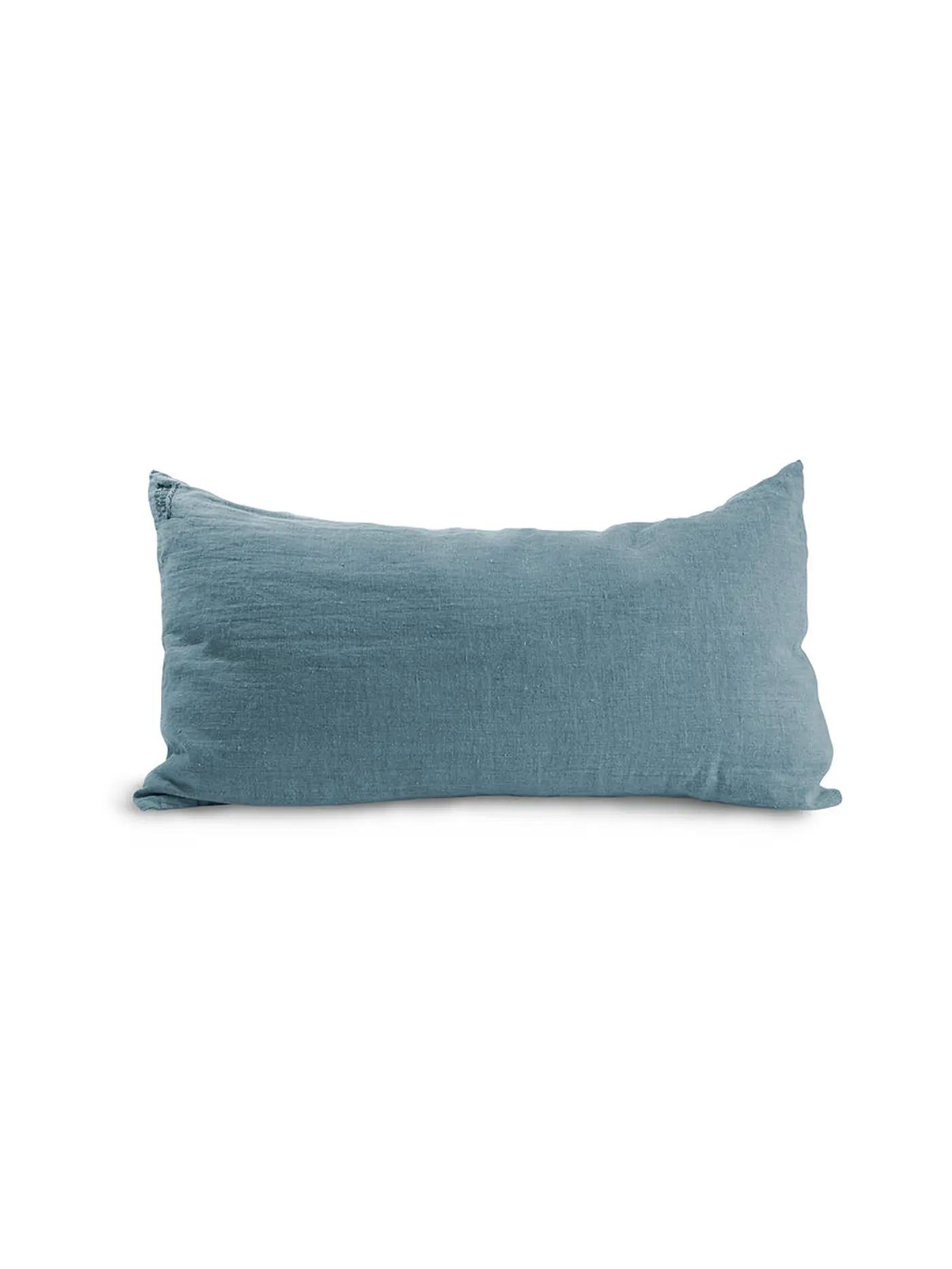 LOVELY LINEN | Leinen-Kissenbezug 40x80cm (Light Grey) | blau